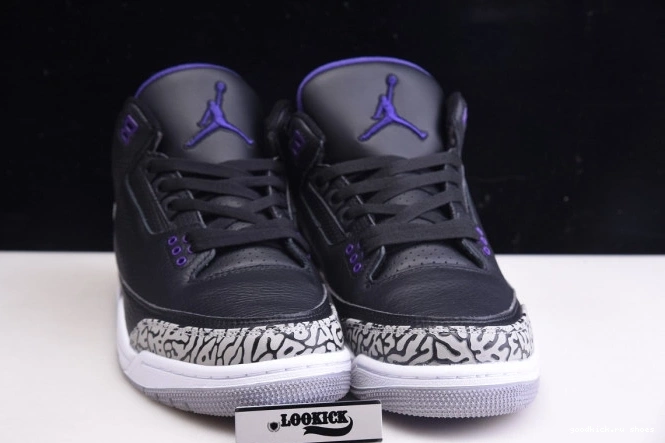 Cheap Court 3 Black Purple Retro Jordan CT8532-050 Air 0811